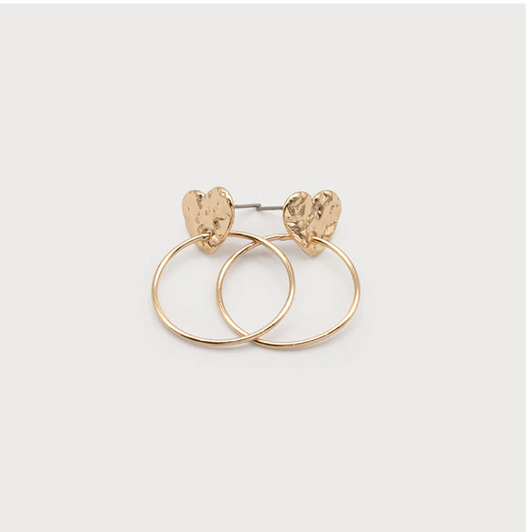 HOOPS THROUGH HAMMERED HEARTS 2657-GLD