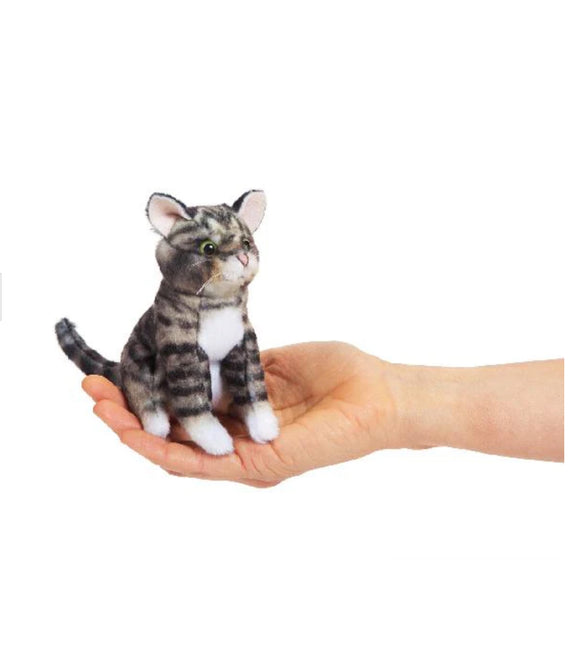 Mini Tabby Cat Finger Puppet