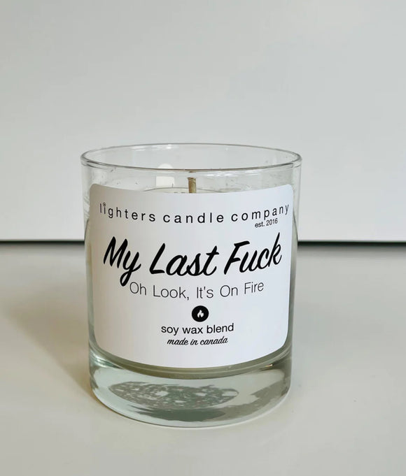 My Last Fuck- Lighters Candle Co - Tabacco + Leather