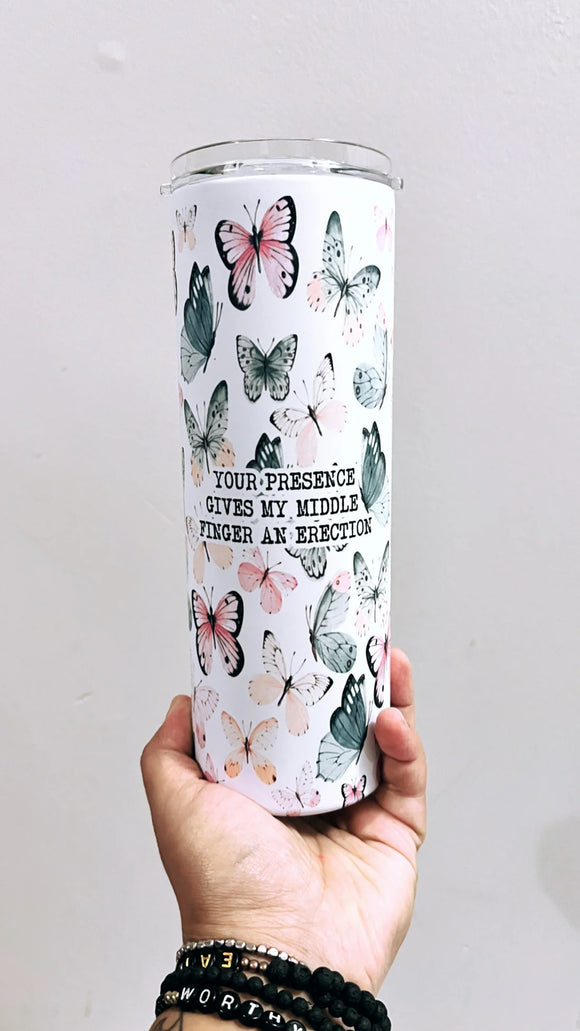 Your Presence Gives My Middle Finger An Erection - Travel Mug