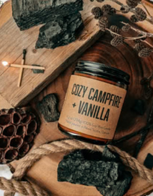 Cozy Campfire + Vanilla 2 Wick 12.5 Oz Lawrencetown Candle Co