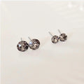 Crystal “Greige” Studs 8mm
