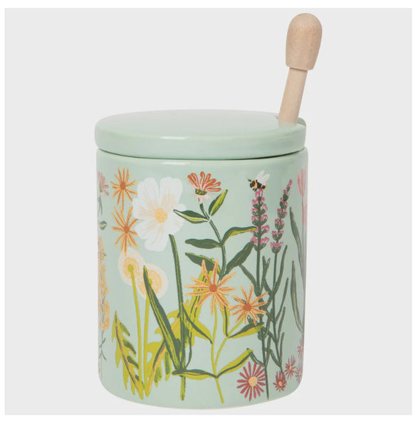 Bees And Blooms Honey Pot