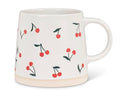 Wide Base Mug With Cherries