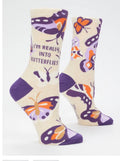I’m Really Into Butterflies Womens Crew Socks