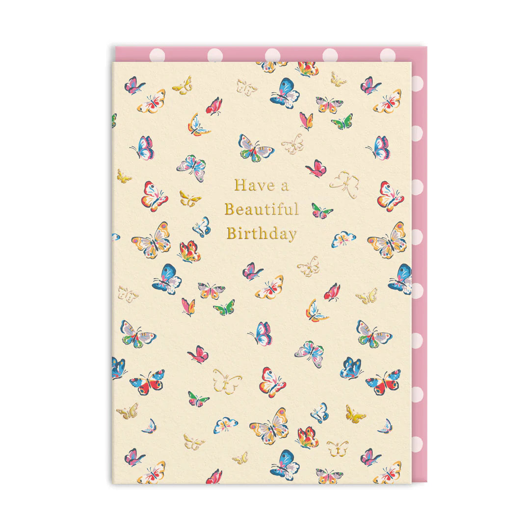 Beautiful Birthday Card - Butterflies