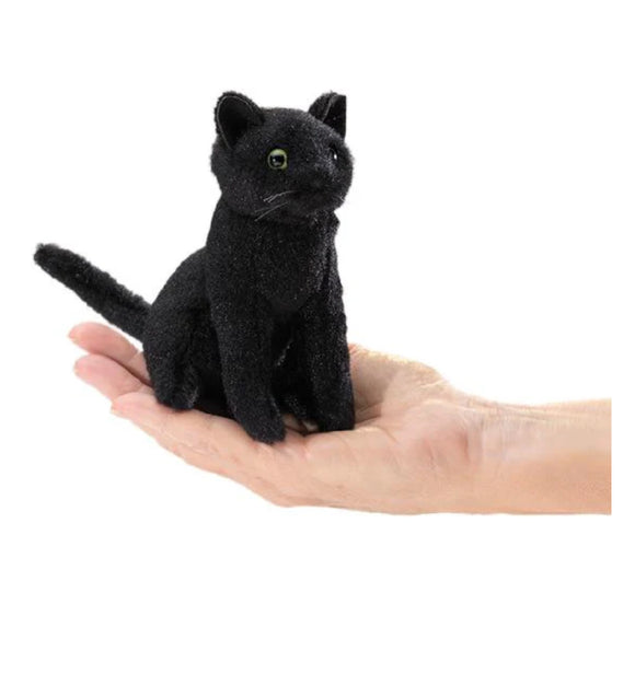 Mini Black Cat Finger Puppet