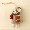 Teacher Tilda Mouse Ornament
