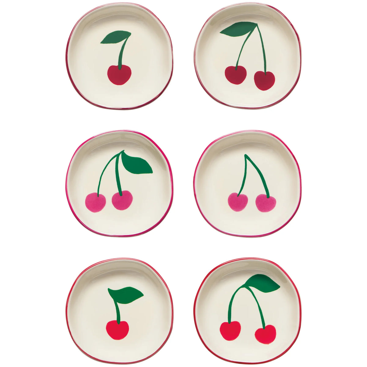 Very Cherry Pinch Bowls Set of 6 Assorted - Danica Jubilee