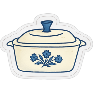 Casserole Dish Corringware Sticker