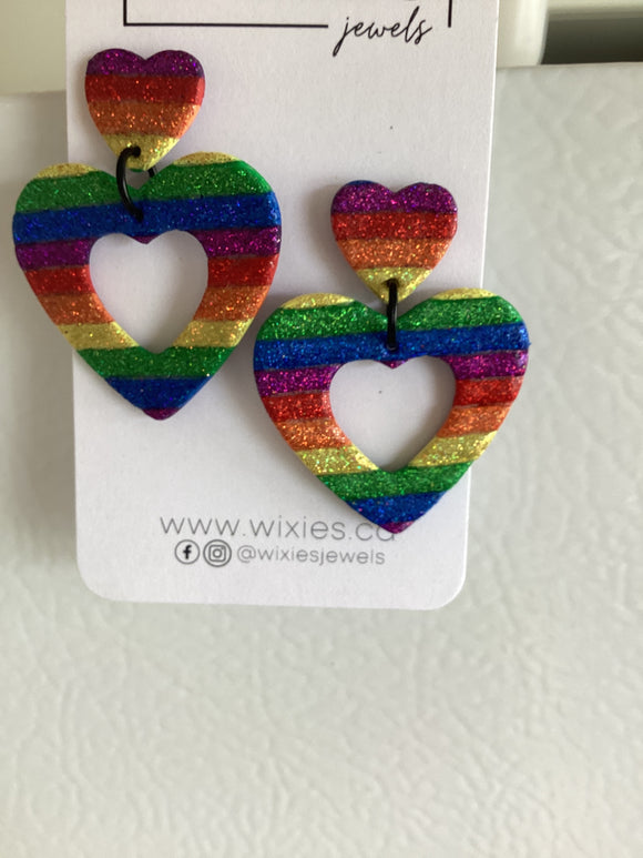 Pride Heart Dangles
