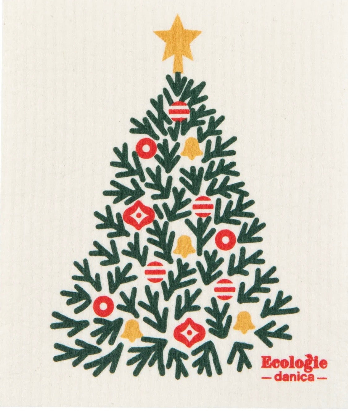 Festive Fir Christmas Tree Swedish Cloth