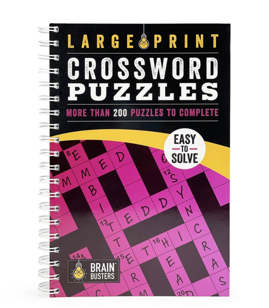 Large Print Crossword Puzzles Pink