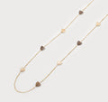 Two Tones Hearts Necklace 1774 Gold