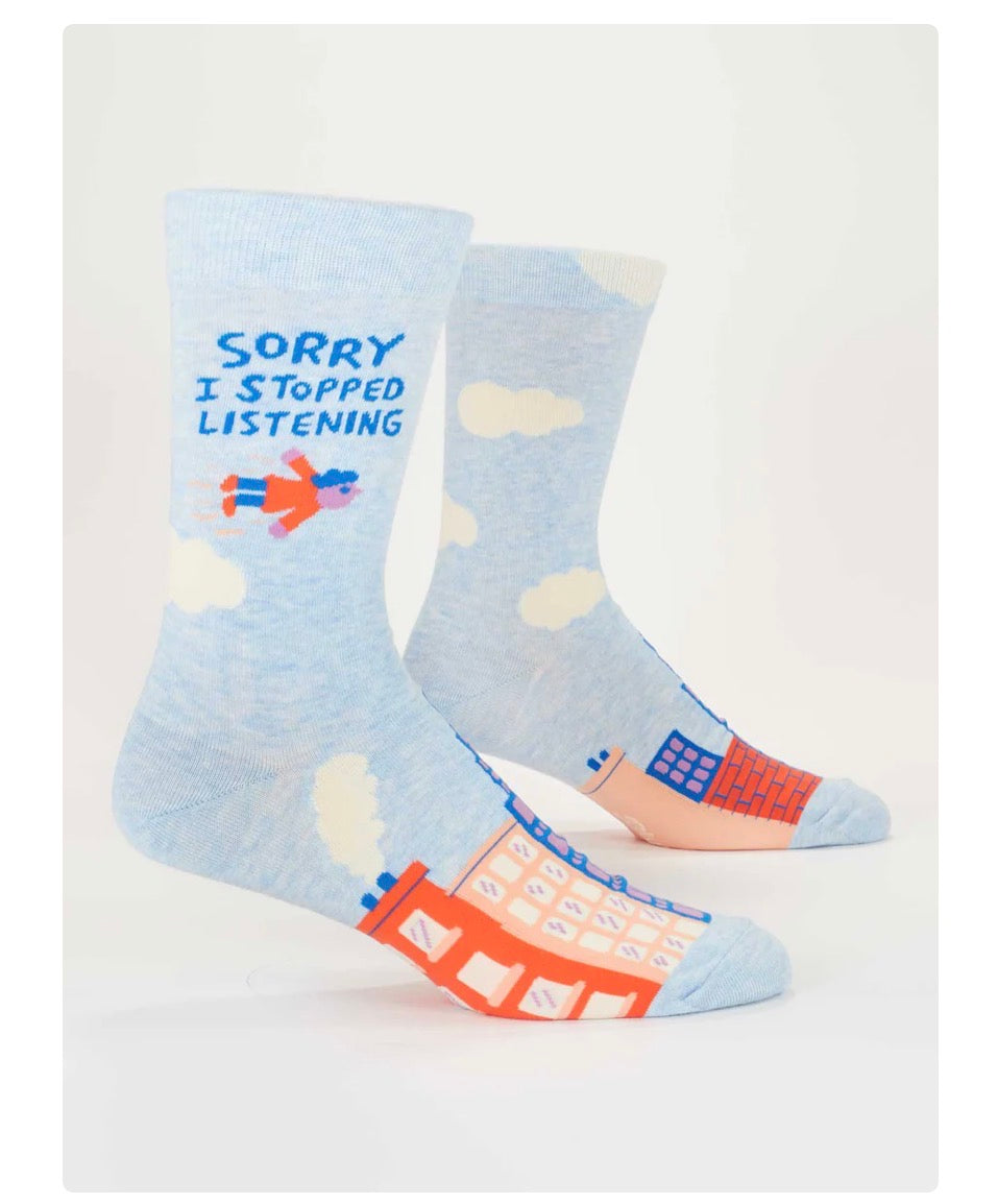 Sorry I Stopped Listening - Men’s Crew Socks