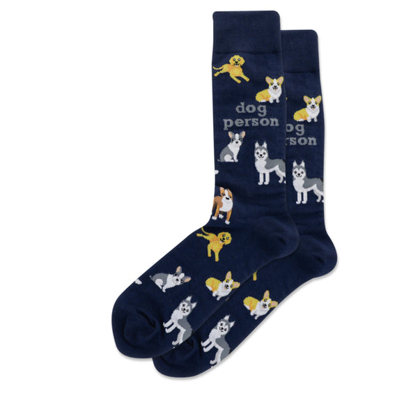 Dog Person Men’s socks Navy- HOTSOX