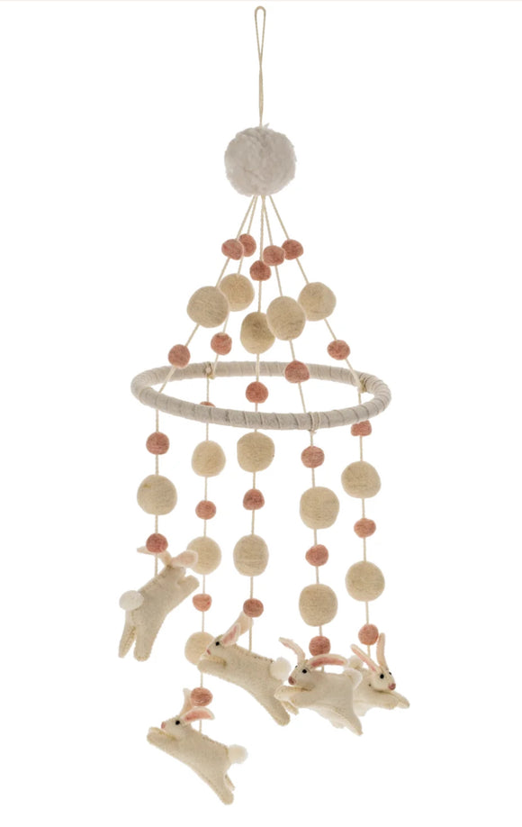 Bunny Hop Felt Mobile