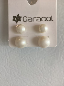Duo Of Two Sized Faux Pearls