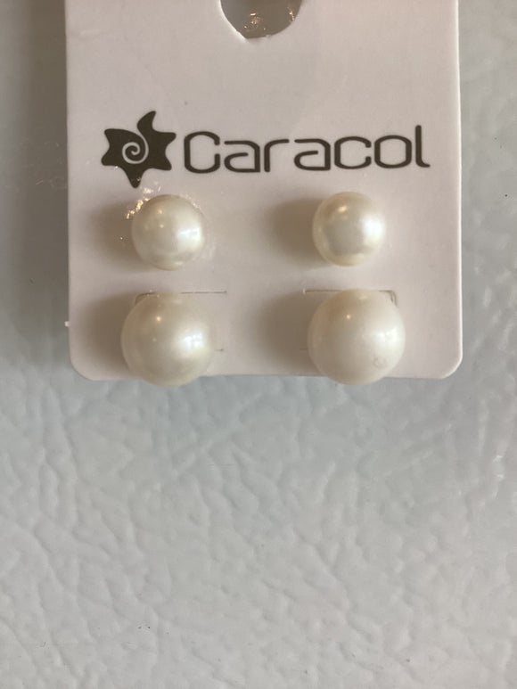 Duo Of Two Sized Faux Pearls