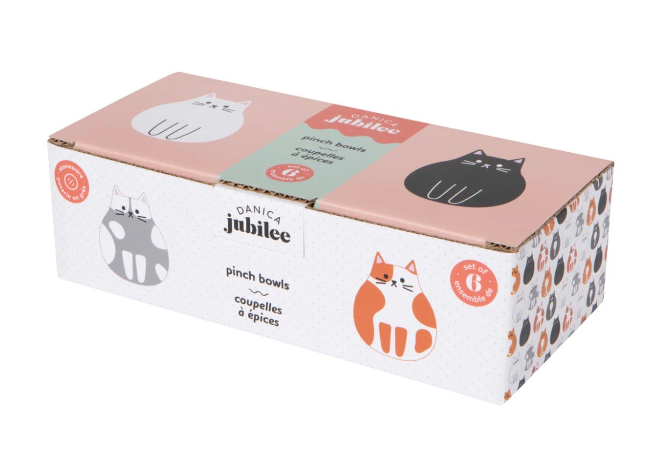 Set/6 Pinch Bowls Cat Club