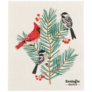 Birds & Boughs Christmas Swedish Dishcloth - Danica Jubilee
