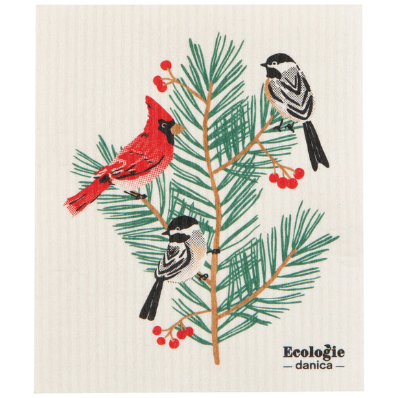 Birds & Boughs Christmas Swedish Dishcloth - Danica Jubilee