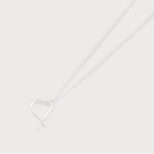 SMALL HEART PENDANT ON CHAIN 1764-SLV