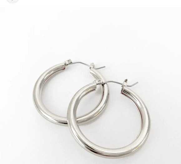 Classic Silver Hoops Caracol - 2566 SLV