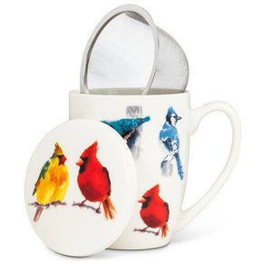 North American Birds Covered Mug & Tea Strainer