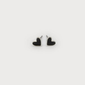 small painted heart on posts 2654-BLK-S