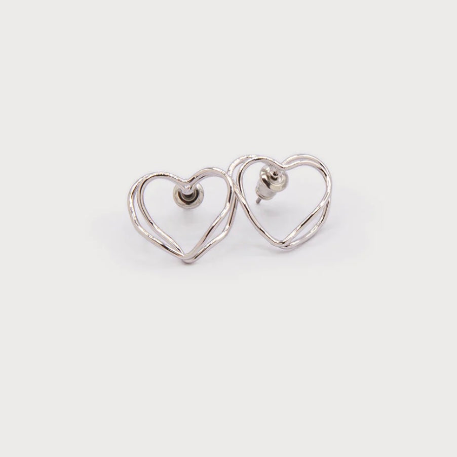 Small Delicate Hearts on Posts 2779-SLV