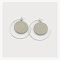 Hoops with Wood Disc Insert 2703-SLV