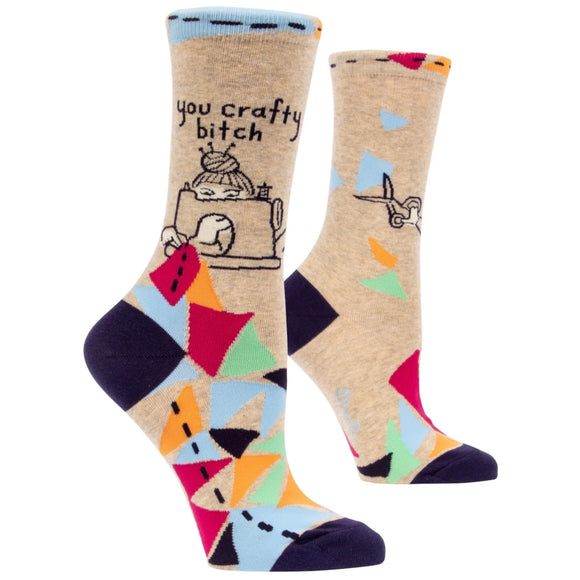 You Crafty Bitch Crew Socks