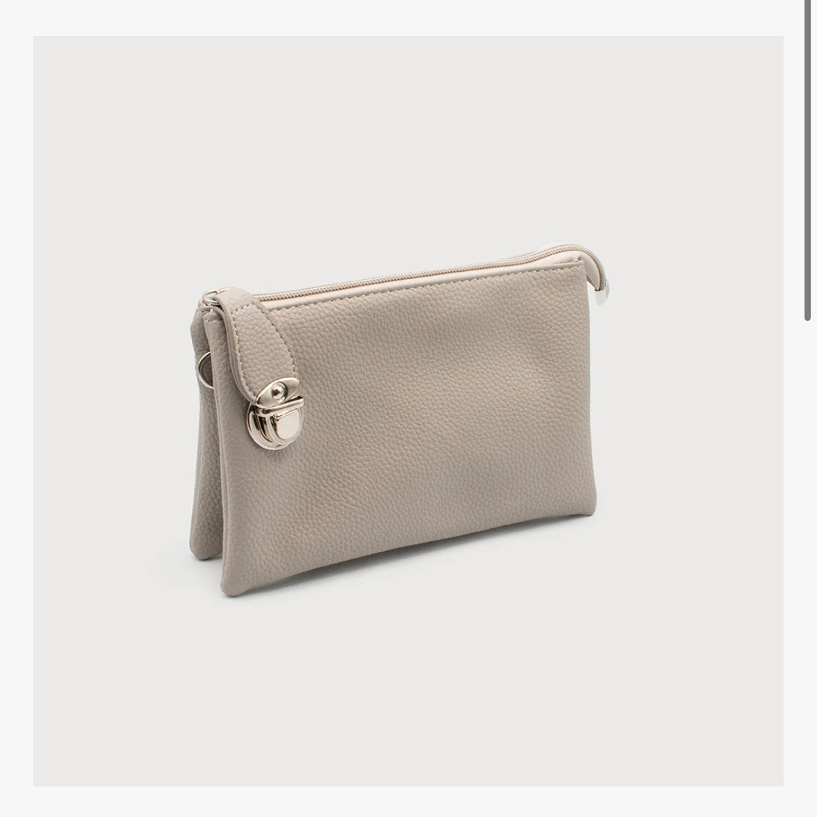 Crossbody bag with multi pockets & removable adjustable strap & wristlet-imitation leather 7012-LTG