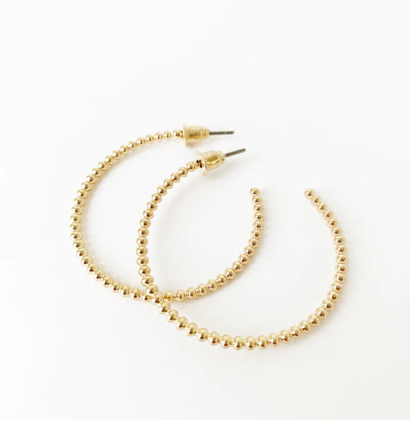 Gold Hoop Earrings - 2508 GLD