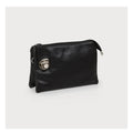 Crossbody bag with multi pockets & removable adjustable strap & wristlet 7012-BLK-E