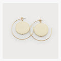 Hoops with Wood Disc Insert 2703-GLD