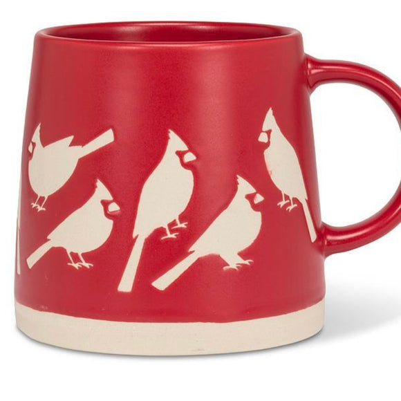 Wide Base Mug with Cardinals