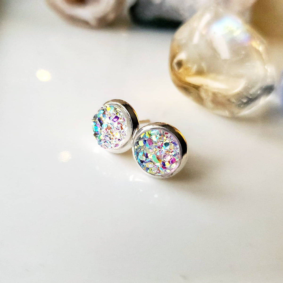 Crystal Clear Studs 8mm