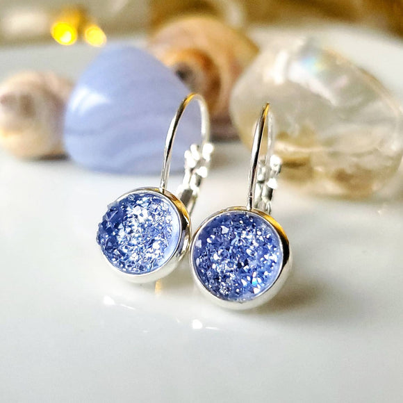 Periwinkle Lever Back Earrings