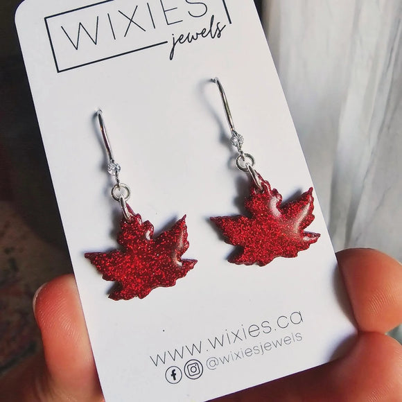 Maple Leaf Dangle Earrings