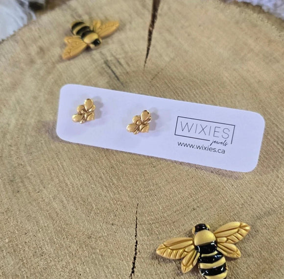 Honey Bee Studs (Stainless Steel)