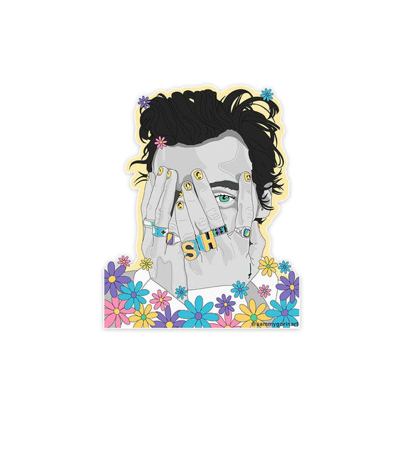 Harry Styles Foral Sticker