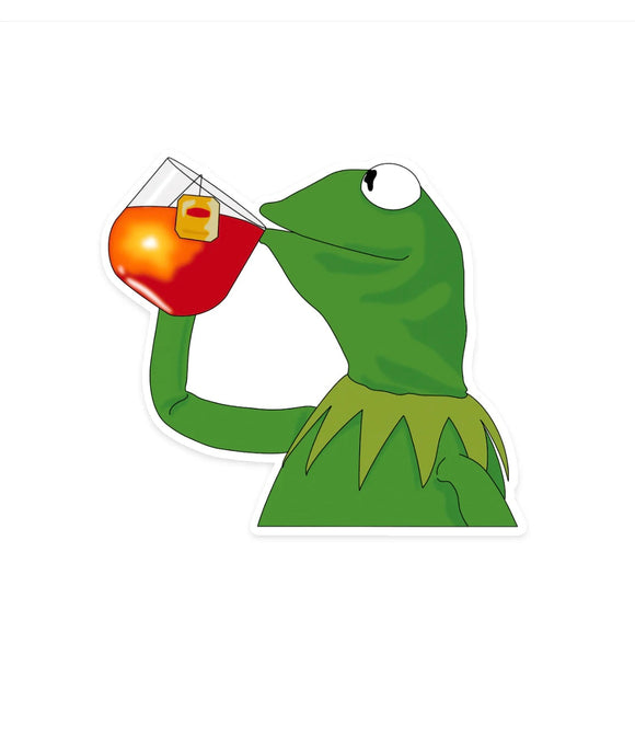 Kermit Drinking Tea Sticker
