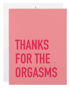 Card-thanks for the orgasms