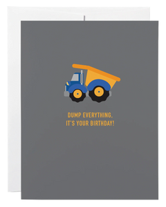 Dump Truck Birthday Card