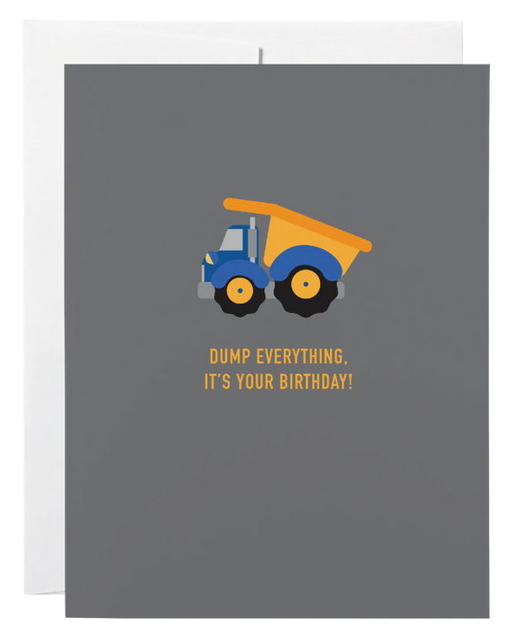 Dump Truck Birthday Card