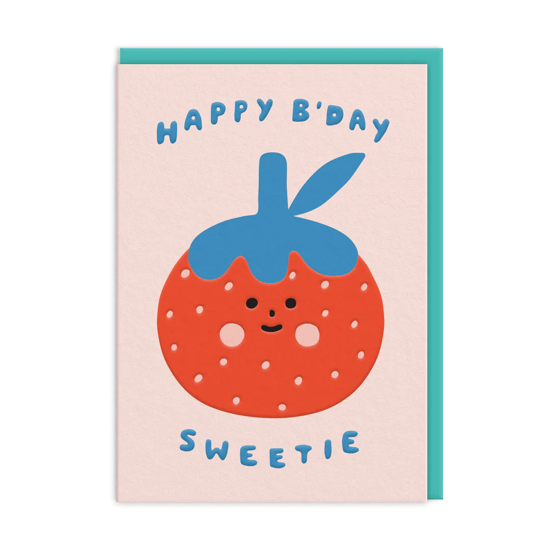 Happy B’Day Sweetie Strawberry Card
