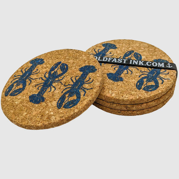 Blue Lobster Trio Coasters