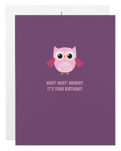 Hoot Hoot Owl Birthday Card